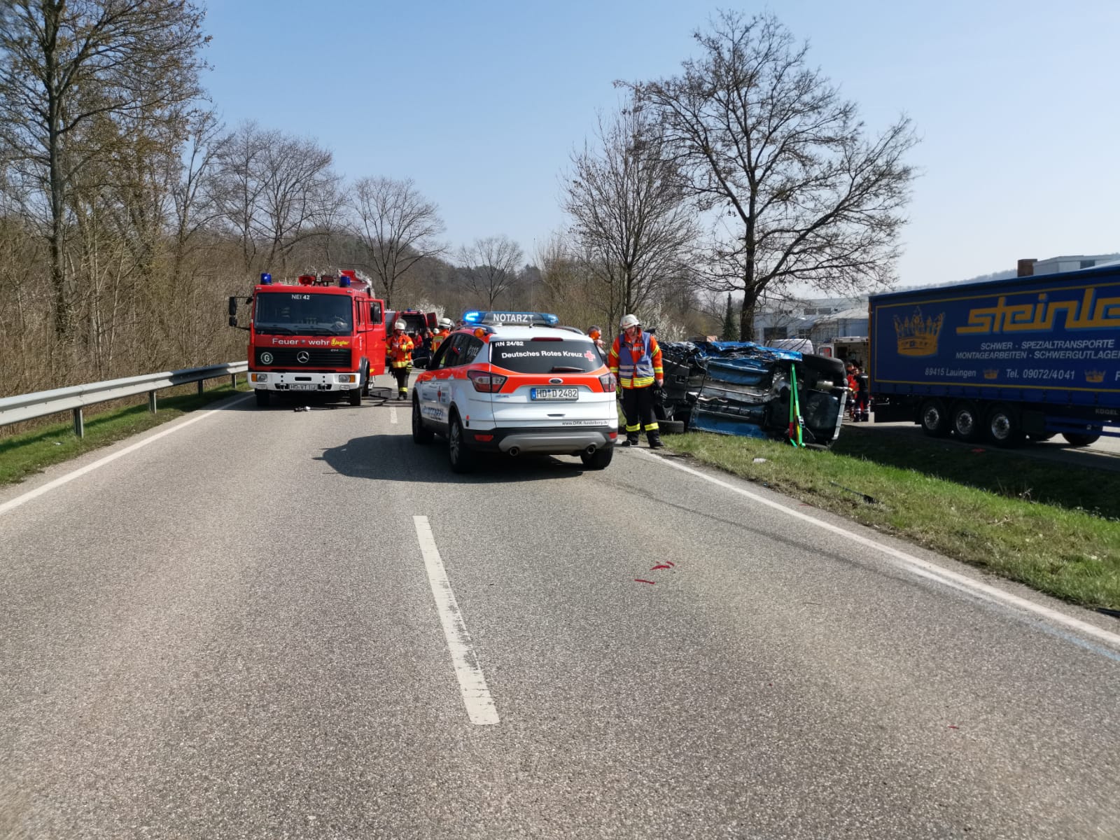 Eschelbronn: L549 nach schwerem Unfall gesperrt (mit Fotostrecke)
