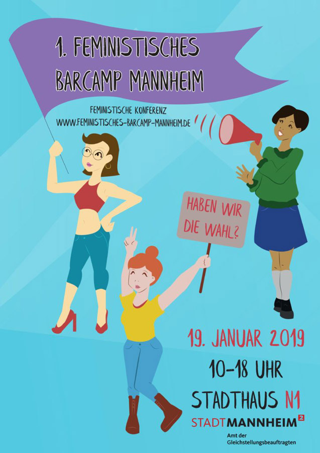 1. Feministisches Barcamp in der Region wird von der Gleichstellungsbeauftragten der Stadt Mannheim veranstaltet