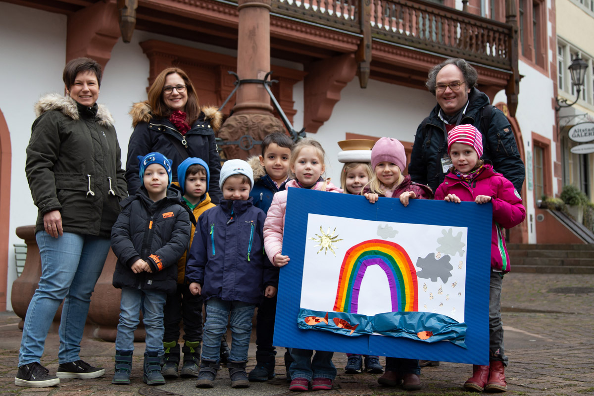 Drei Kindergarten-Gruppen erkundeten die Spuren des Wassers mit dem Weinheimer Museum – „schon die Kleinsten für Umweltschutz begeistern“