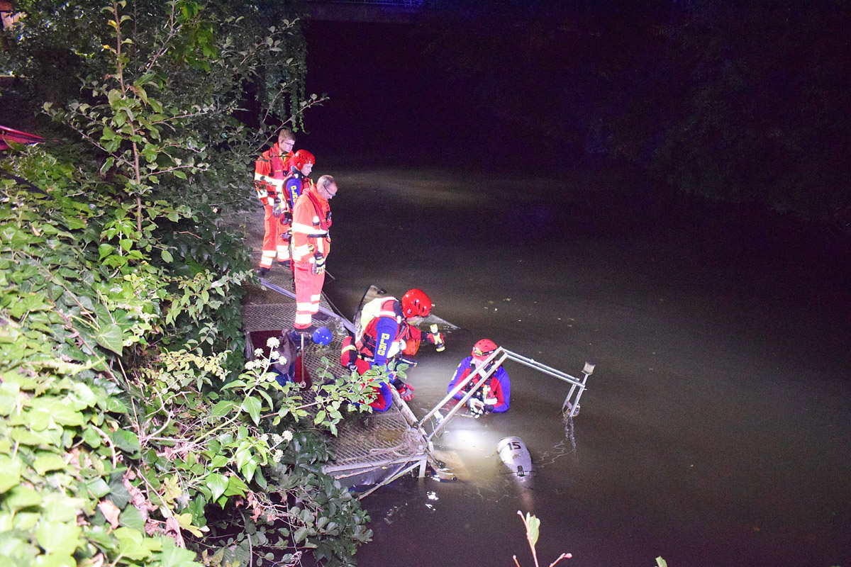 Neckargemünd: Sportboot sank in der Elsenz