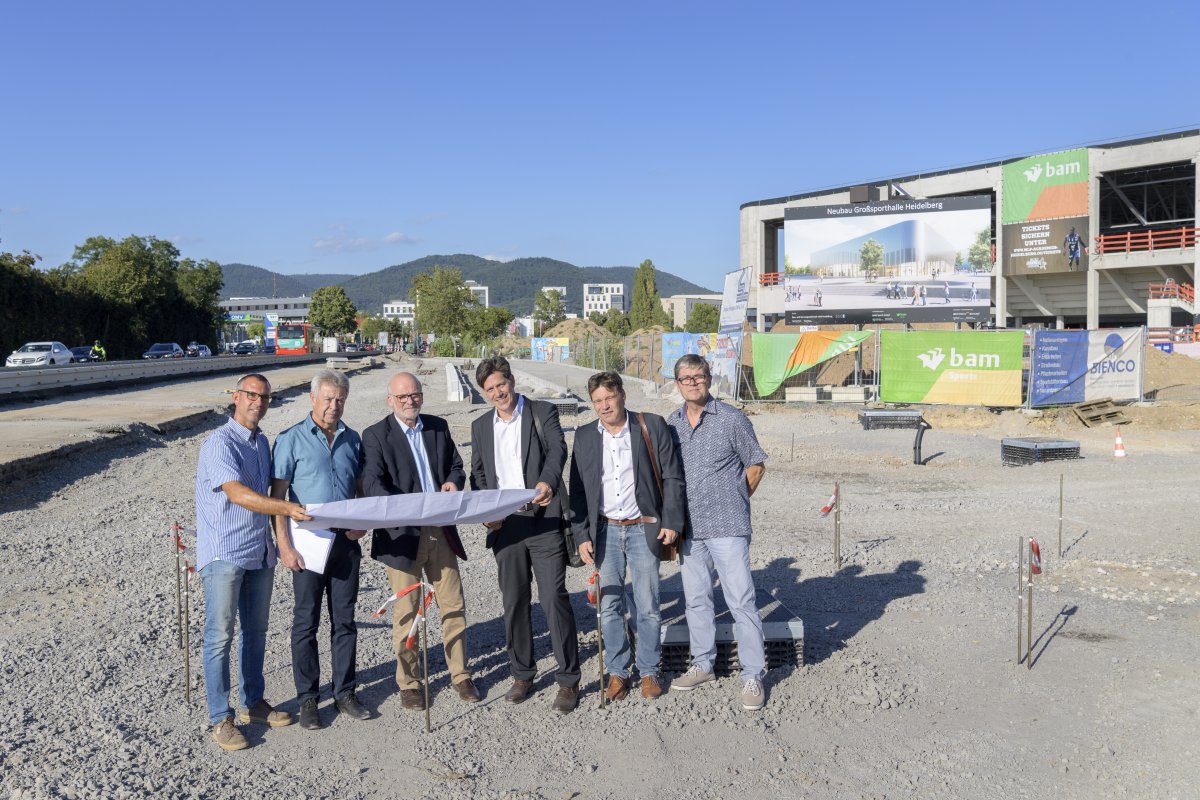 Heidelberg: Neubau der Großsporthalle und des Knotens Speyerer Straße / Im Mörgelgewann