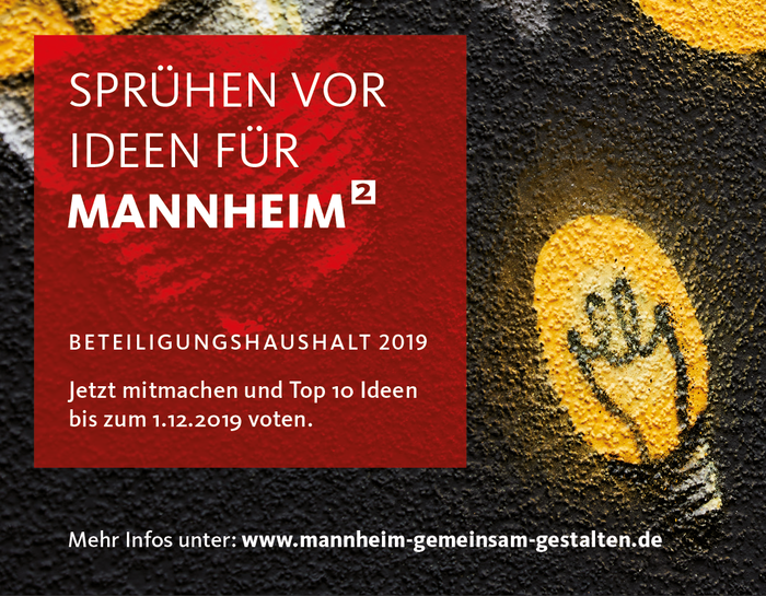 Bürgerschaft sprühte vor Ideen für Mannheim: Stadt präsentiert die zehn beliebtesten Ideen aus dem Beteiligungshaushalt