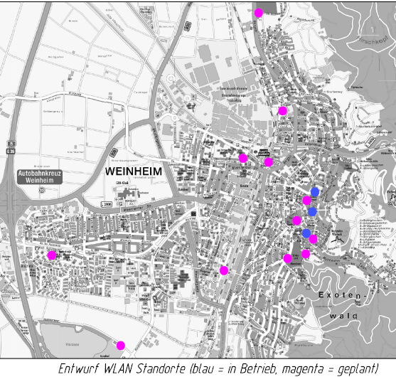 Mehr freies WLAN in Weinheim