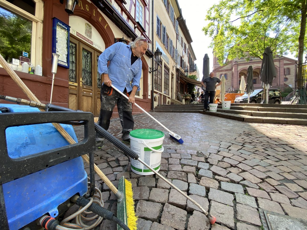Weinheim: Der Marktplatz wirft die Küchen an