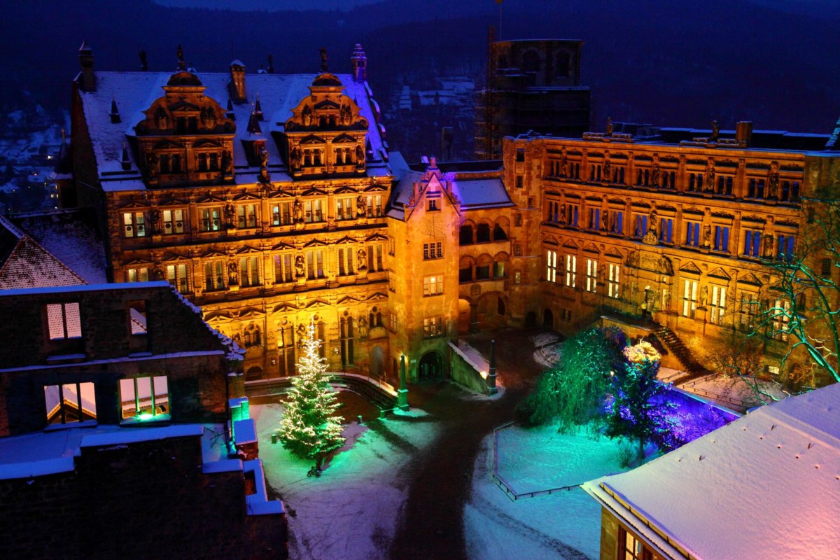 Schloss Heidelberg im November und Dezember