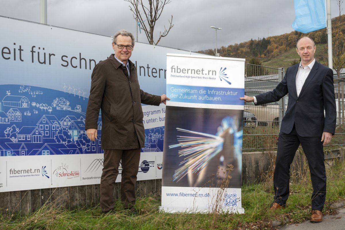 Schriesheimer Gewerbegebiet östlich der B 3 wird an das gigabitfähige Glasfasernetz angeschlossen