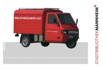 Mannheim: Bibliotheksfahrzeuge sind die Motive der neuen Bibliotheksausweise