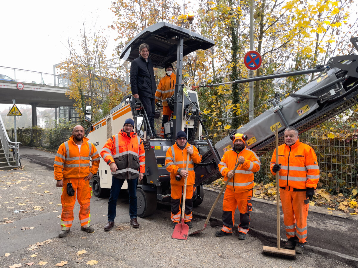 Heidelberg: Neue Asphaltfräse im Einsatz