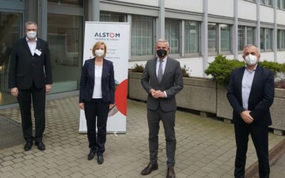 Digitalisierung des Bahnverkehrs: Digitalisierungsminister Thomas Strobl zum Informationsaustausch bei Alstom