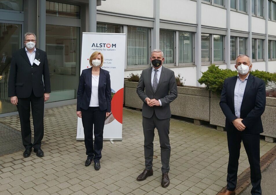 Digitalisierung des Bahnverkehrs: Digitalisierungsminister Thomas Strobl zum Informationsaustausch bei Alstom