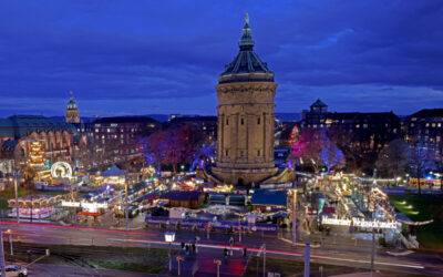 Weihnachtsflair am Wasserturm