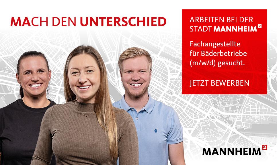 Stadt Mannheim stellt ein: Fachangestellte für Bäderbertriebe (m/w/d)