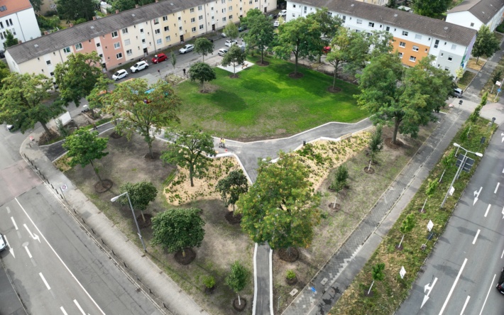 Habichtplatz in Käfertal als grüne Mitte neu eröffnet