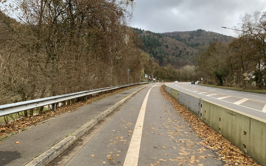 B 37: Endgültiger Ausbau des Radwegs zwischen Heidelberg und Neckargemünd