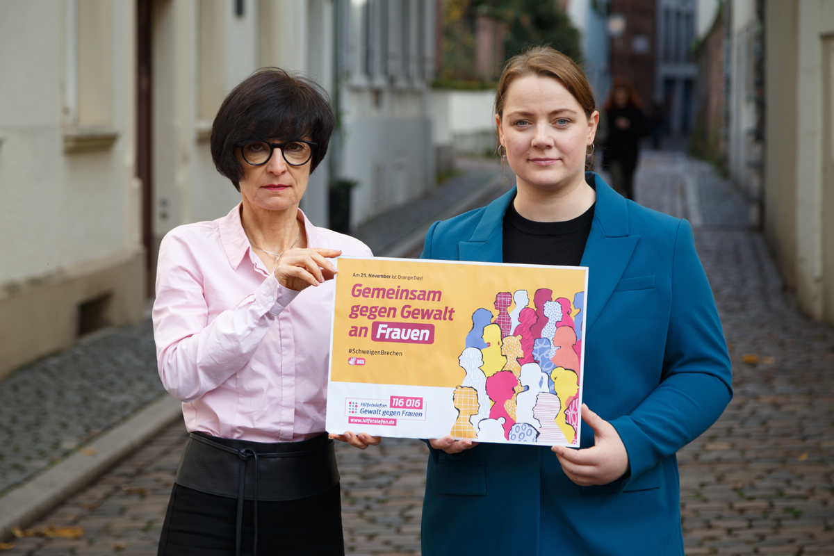 Internationaler Tag zur Beseitigung von Gewalt gegen Frauen Orange the World