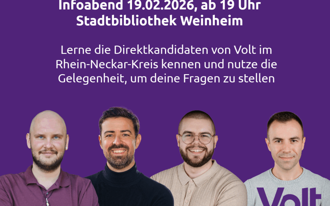 Infoabend der Volt-Direktkandidaten im Rhein-Neckar-Kreis